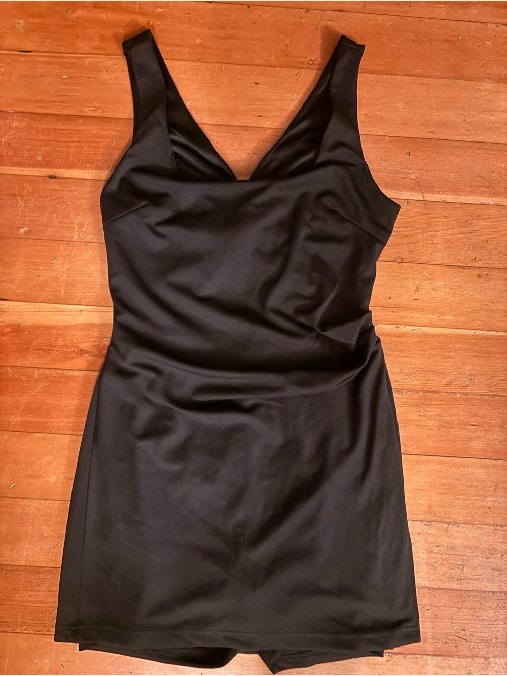 Women’s Elegant Black V-Neck Mini Dress